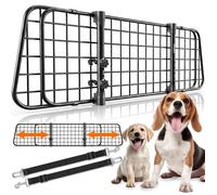Barrière de sécurité - TECTAKE - Grille de protection BALU voiture, réglable avec 2 ceintures de sécurité, 91,5 x 30,5 x 5 cm - Noir