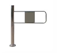 Barrière de sécurité Universelle pour supermarché, portillon piéton Manuel en Acier Inoxydable, Ouverture à 90°, Fermeture Automatique, Ouverture par Simple Pression manu