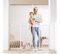 VEVOR Barrière de Sécurité Extensible 75-135 cm Hauteur 76 cm Barrière d'Escalier à Fermeture Automatique sans Perçage Grande Ouverture 533 mm à 180° Clôtures Enfants et Chiens pour Couloir Intérieur