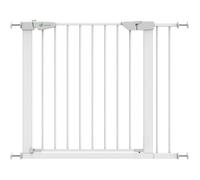 Barrière de sécurité VOUNOT® extensible 88-96 cm, hauteur74cm, fermeture magnétique auto, sans perçage,pour bébé chiens, blanc métal