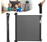 Barrière de sécurité YARDIN Barrière de sécurité extensible pour bébés et animaux domestiques, Barrière de sécurité bébé avec enrouleur, adaptée aux escaliers/portes/intérieur et extérieur (0-180cm, 8