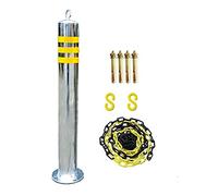 Barrière de stationnement pour allée, système d'aide au stationnement en Acier Inoxydable avec chaîne en Plastique, bornes de stationnement de sécurité Robustes