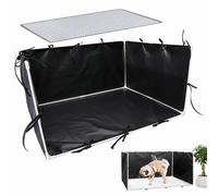Barrière de toilette pour animaux de compagnie - Cadre de barrière surélevé de grande taille, bac de dressage lavable, encourager les comportements naturels | Tiroir pour système d'hygiène intérieure