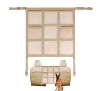 Barrière de voiture pour animaux domestiques 59 cm en avec poches de | Filet en maille réglable avec poches zippées pour garder les animaux de compagnie sur le siège arrière tout en organisant le