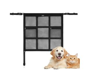 Barrière de voiture pour animaux domestiques 59 cm en avec poches de | Filet en maille réglable avec poches zippées pour garder les animaux de compagnie sur le siège arrière tout en organisant le