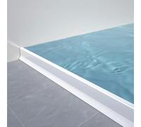 Barrière d'eau en silicone pour seuils de douche - Barrage d'eau flexible et bouchon pour une séparation efficace de l'humidité et du sec, empêche les fuites d'eau dans les cabines de douche