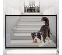 Barrière d'escalier pour chiens, 180 x 72 cm, barrière intérieure extensible sans perçage, barrière pour bébé pour chiens, filet d'isolation portable en maille pour porte d'escalier d'intérieur (72 x