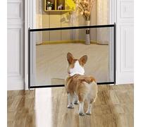 Barrière d'escalier rétractable pour chiens, barrière de sécurité pour bébé, barrière d'escalier portable sans perçage à l'intérieur, filet d'isolation pour porte d'escalier, intérieur et extérieur