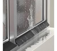 Barrière d'étanchéité robuste pour portes avec évacuation efficace de l'eau de pluie et déflecteur coupe-vent pour maintenir les espaces secs et protégés (4,3 x 150 cm)