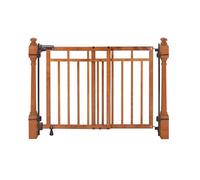 Barrière d'été et escalier, barrière pour bébé avec double kit d'installation, finition bois de chêne miel - 83,8 cm de haut, convient aux ouvertures jusqu'à 81,3 cm à 121,9 cm de large, barrière pour