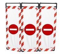 Barrière d'intervention PVC 1m80 logo Sens Interdit