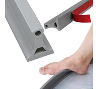 Barriere Douche Seuil Douche Barrage D'eau Protection Contre Les Éclaboussures de Douche pour Douche À L'italienne, Barrière D'eau Au Sol de 4 Cm de Haut pour Salle de Bain(Gray,130cm/51.18in)