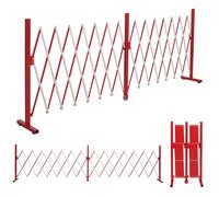 Barrière De Sécurité En Aluminium Hwc-B34, Grille De Protection, Grille De Séparation, Extensible 103x53-411cm Rouge-Blanc Rouge