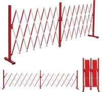 Barrière en aluminium HWC-B34, Grille de protection, Grille de séparation, extensible 103x53-411cm ~ rouge-blanc