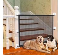 Barrière Escalier Chien,Barrière de sécurité Pliable pour Chiens, barrière de sécurité pour Chiens et Chats, barrière de sécurité pour Chiens (110 x 78 cm, Noir)