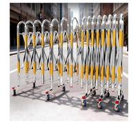Barrière extensible Acier inoxydable Barrière de sécurité à roulettes Barrière mobile pour jardins d'enfants, écoles et centres commerciaux(1.3x10m)