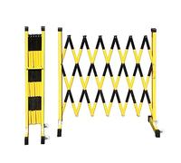 Barrière extensible avec roulettes - Clôture pliable portable pour contrôle de la foule et sécurité, idéale pour les événements et les chantiers de construction