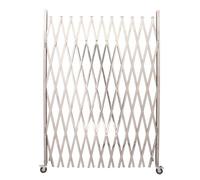 Barrière Extensible et rétractable sur Roues - Barrière routière Industrielle - Clôture connectable pour écoles et centres commerciaux (80 x 300 cm) - Solution de sécurit