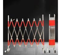 Barrière extensible rétractable en acier avec roues universelles - Portail industriel flexible, hauteur 1,2/1,5 m - Solution de contrôle de la circulation pour la sécurité et la sécurité