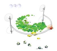 Barrière Flottante Pour D'aquarium - Tubulaire Pliable, Conception De Rail | Paroi Extérieure Transparente, Fente Découpée Pour Fenêtre D'alimentation | Pour Aquarium, Montage Sur Jante, Filtre