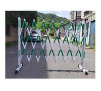 Barrière industrielle extensible et flexible - Barrière mobile réglable (vert, 1,2 x 2,5 m) - Barrière de sécurité portable et durable pour le contrôle des foules et la gestion des événements