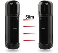 Barrière infrarouge 4 rayons portée 150m détecteur intrusion Noir G