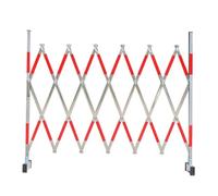 Barrière métallique extensible et flexible avec roues pour le contrôle de la foule et la sécurité - Solutions de sécurité portables pour événements et lieux