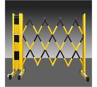 Barrière métallique Extensible et Portable avec roulettes, barrière de sécurité rétractable pour événements et Gestion de la Circulation extérieure, Installation et Trans