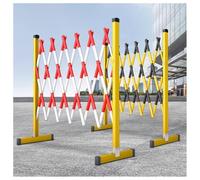 Barrière métallique Extensible Industrielle - Barrière de sécurité en Acier Durable avec roulettes pour la Gestion du trafic et des foules