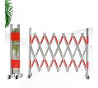 Barrière métallique extensible - Portail de circulation en acier inoxydable pour ateliers et écoles - Solution de sécurité indépendante durable pour le contrôle de la circulation et un accès sécurisé