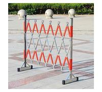 Barrière métallique extensible réglable - Barrière mobile flexible - Clôture de circulation en ciseaux pour fermetures de routes et garde-corps de construction, 1,5 x 6 m