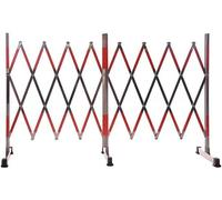 Barrière métallique rétractable - Barrière de sécurité extérieure portable pour allées - Clôture temporaire extensible - 1,2 m x 4 m - Facile à déplacer et à installer - Idéale pour la sécurité