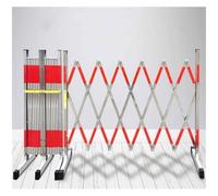 Barrière métallique télescopique Extensible - Barrière de sécurité rétractable, barrière de Circulation Mobile pour Fermetures de Routes, Garde-Corps de Chantier, sécurit