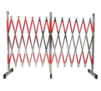 Barrière mobile extensible en acier inoxydable réglable et portable pour la sécurité en extérieur, la gestion d'événements, la sécurité publique et la construction