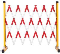 Barrière Mobile Extensible en métal avec roulettes, barrière de Circulation rétractable Industrielle, barrière de Parking Pliable et Portable pour Usage extérieur