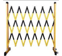 Barrière Mobile Extensible en métal avec roulettes, barrière de Circulation rétractable Industrielle, barrière de Parking Pliable et Portable pour Usage extérieur