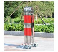 Barrière mobile réglable en acier inoxydable extensible avec roulettes 1,5 x 10 m pour événements Barrière de sécurité utilisation en extérieur