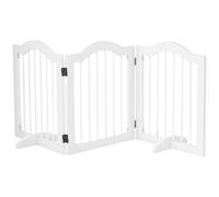 Barrière Modulable Pliable Barrière De Sécurité 154,5l X 61h Cm Mdf Blanc