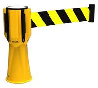 Barrière murale de contrôle des foules avec boutons de verrouillage, ruban de sécurité rétractable, ceintures d'avertissement pour événements publics, isolation anti-émeutes, solution de sécurité 10 m