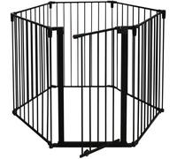 Barrière Pare-feu de cheminée ou poêle à bois 6 Pans - 360 cm - Noir Noir G