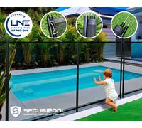Barrière piscine démontable SECURIPOOL Noire 1m fixations 16mm