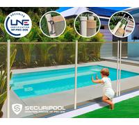 Barrière piscine démontable SECURIPOOL Sable 1m fixations 16mm