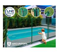 Barrière piscine démontable SECURIPOOL Verte 7m fixations 16mm