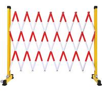 Barrière pliable, clôture de contrôle des foules extensible pour isolation de zone, idéale pour une utilisation en métro (rouge, 1,2 x 6 m)