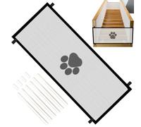 Barrière pliable pour chien - Barrière de sécurité télescopique, barrière d'escalier réglable, enclos de jeu sécurisé pour animaux de compagnie, design portable avec installation facile | Idéal pour