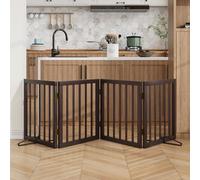 Barrière pliante autoportante pour chien avec pieds de soutien - Barrière pour chien autoportante pour intérieur - Barrière en bois pour escaliers - Rejas para Perros, extra large - 61 cm de hauteur -