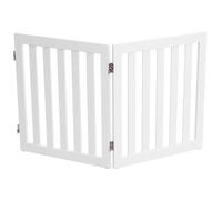 Barrière pour Animaux Chien de Compagnie 50,5 x 60 cm Ajustable en Forme Libre et Stable en MDF Blanc 20_0019491