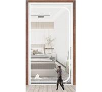Barrière pour Chat pour Portes Taille 85cm X 200cm La Conception À Fermeture Éclair Robuste Empêche Les Chiens Et Les Chats De Quitter La Porte Moustiquaire (Color : Weiss, Size : 70x200cm)