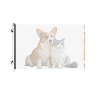 Barrière Pour Chat - PVC 40x140cm | Porte D'escalier | Rétractable Pour La Sécurité Des Animaux Domestiques, Barrière De Maison, Protection De Porte, Intérieur Chaton Lapin Chiot Porche Cuisine