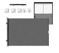 Barrière pour Chats Et Chiens,Grille Escamotable D'intérieur Discret | Clôture Pliable Anti-Saut Sécurité Réglable avec Ventouses 50x125cm pour Portes Et Couloirs
